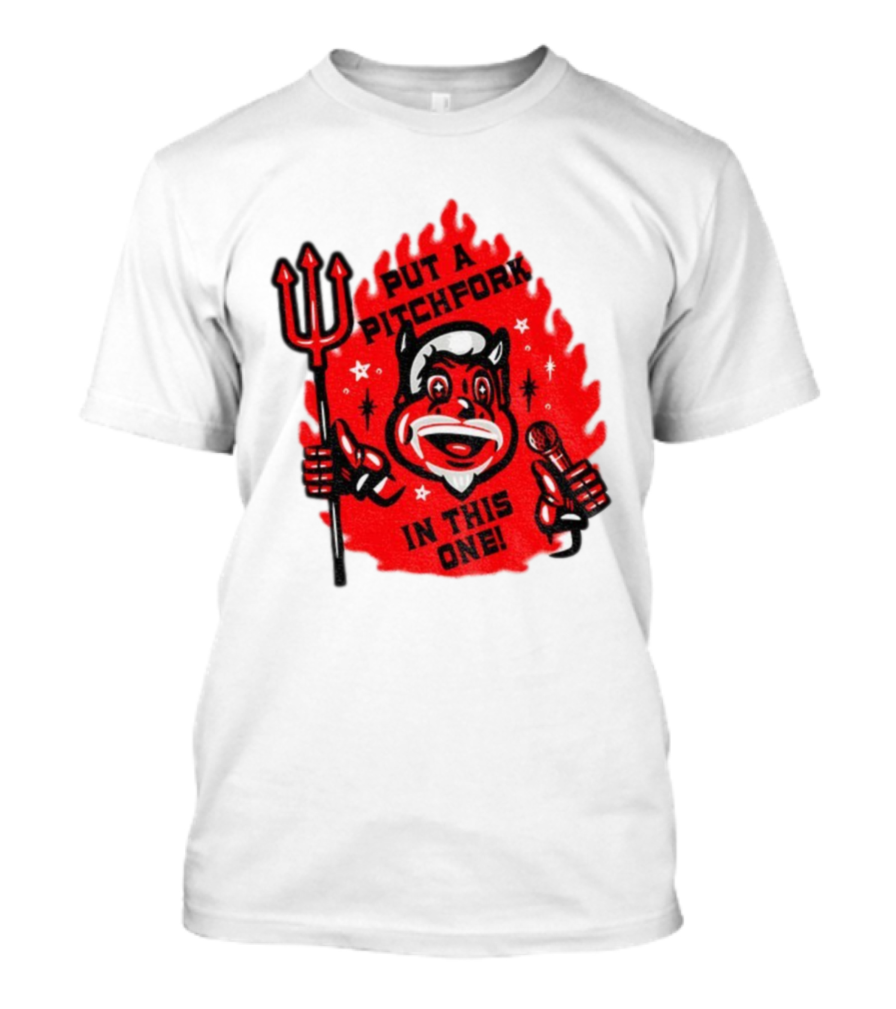 New Jersey Put A Pitchfork In This One NHL Devil Flame Retro T-Shirt