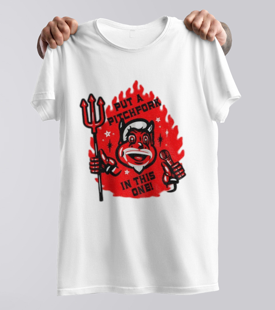 New Jersey Put A Pitchfork In This One NHL Devil Flame Retro T-Shirt