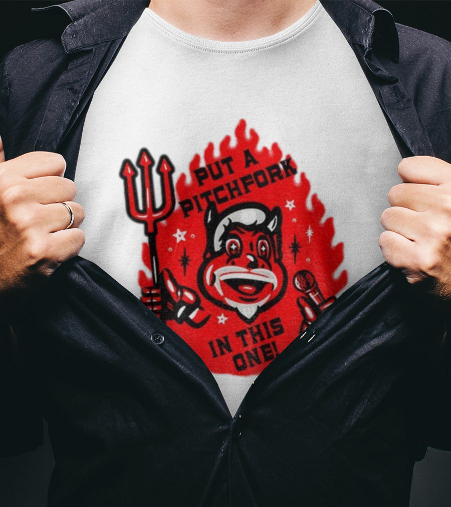 New Jersey Put A Pitchfork In This One NHL Devil Flame Retro T-Shirt