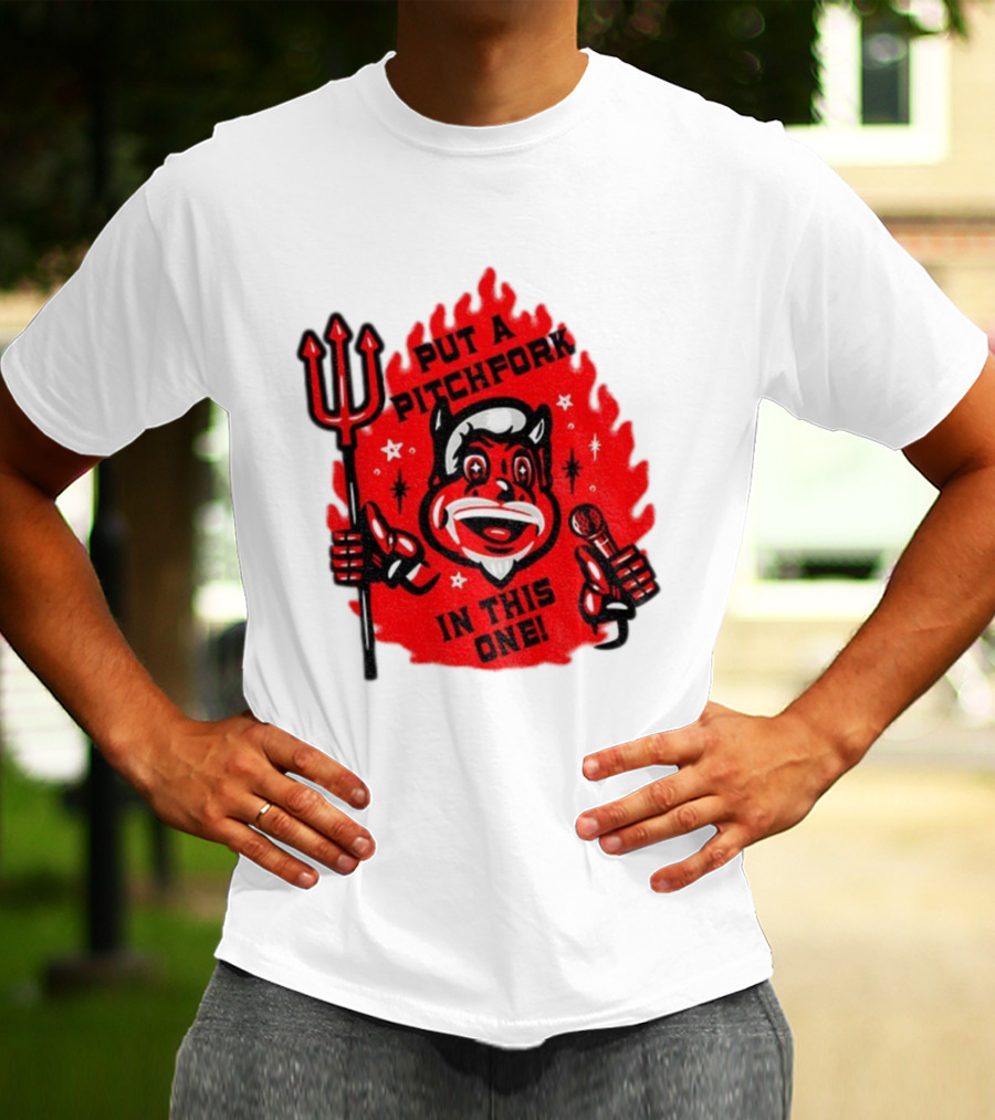New Jersey Put A Pitchfork In This One NHL Devil Flame Retro T-Shirt