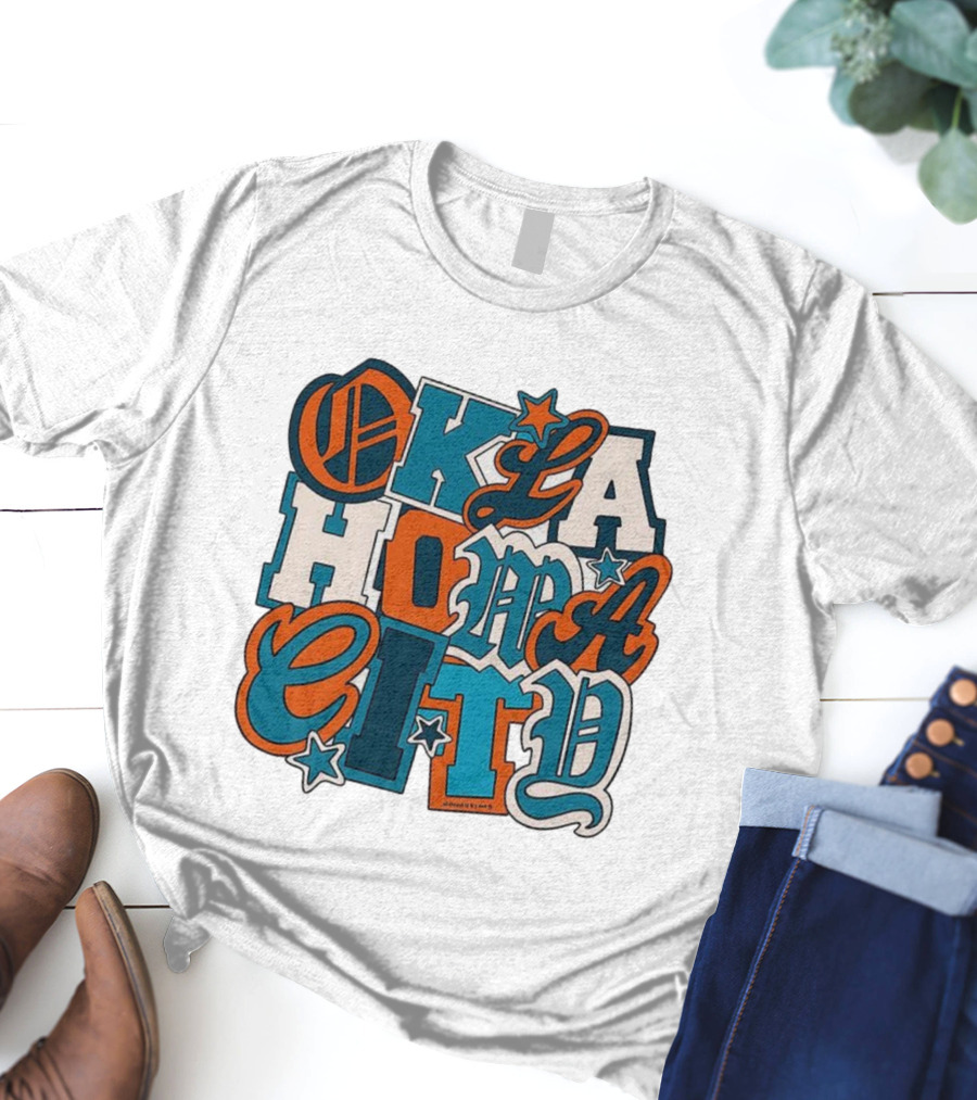 Oklahoma City Thunder Retro Typography Oklahoma City Styles T-Shirt