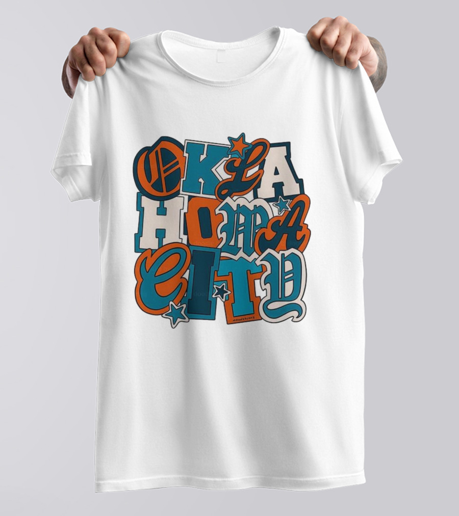 Oklahoma City Thunder Retro Typography Oklahoma City Styles T-Shirt