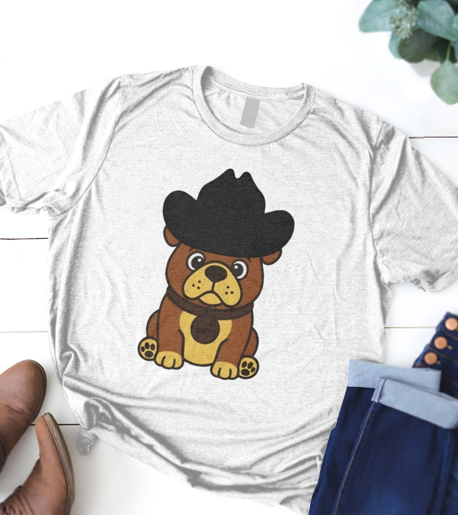 Rodeo Roscoe Dog Cowboy Hat Brown Pup T-Shirt