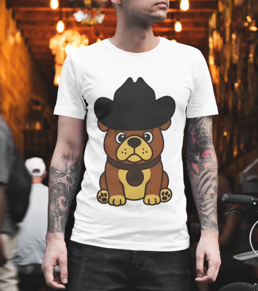 Rodeo Roscoe Dog Cowboy Hat Brown Pup T-Shirt