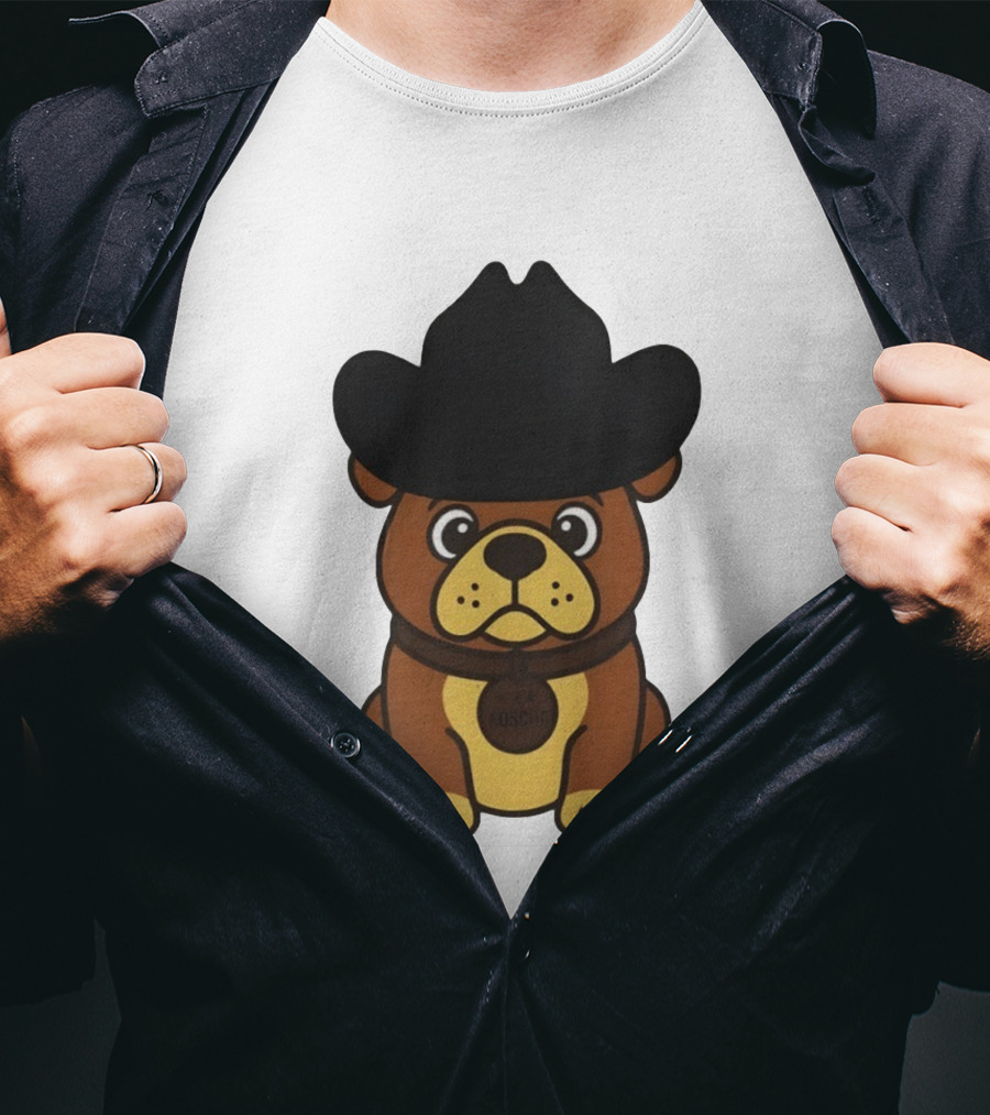 Rodeo Roscoe Dog Cowboy Hat Brown Pup T-Shirt