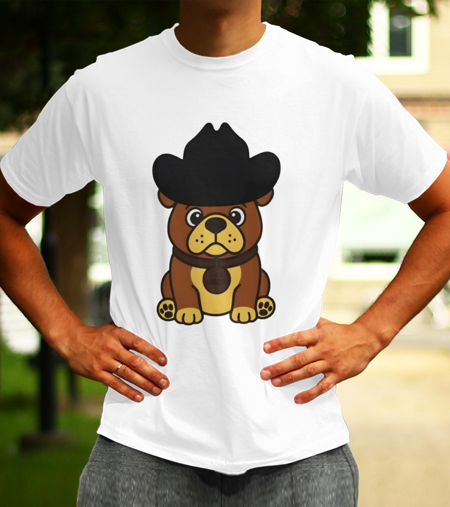Rodeo Roscoe Dog Cowboy Hat Brown Pup T-Shirt