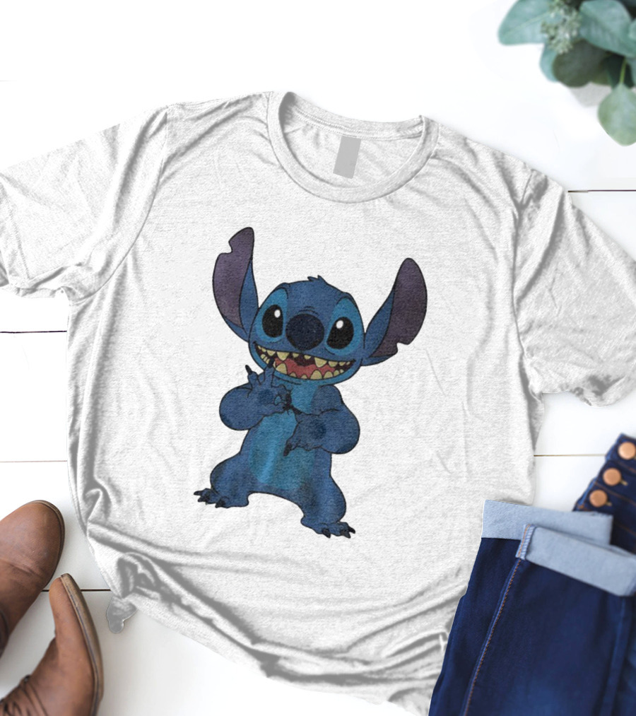 Six Seven 6 7 Meme Funny Stitch Hands Character T-Shirt