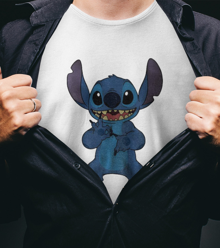 Six Seven 6 7 Meme Funny Stitch Hands Character T-Shirt