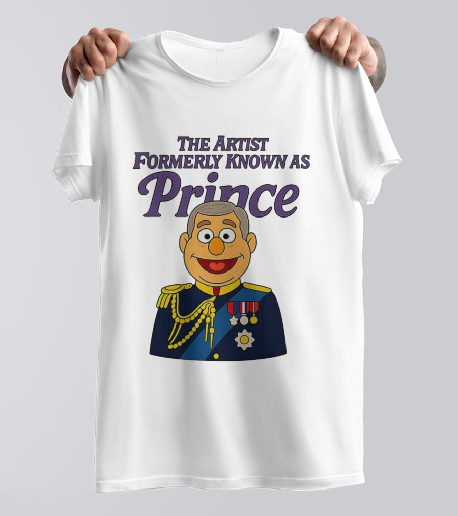The Artist Formerly Known As Prince Andrew Caricature Royal Cartoon T-Shirt
