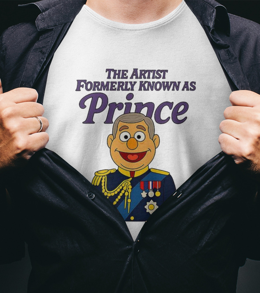 The Artist Formerly Known As Prince Andrew Caricature Royal Cartoon T-Shirt
