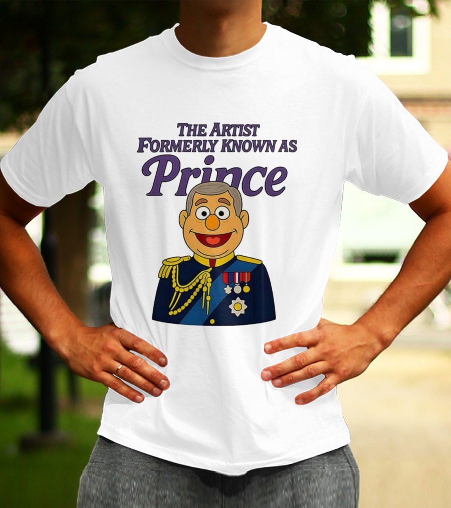 The Artist Formerly Known As Prince Andrew Caricature Royal Cartoon T-Shirt