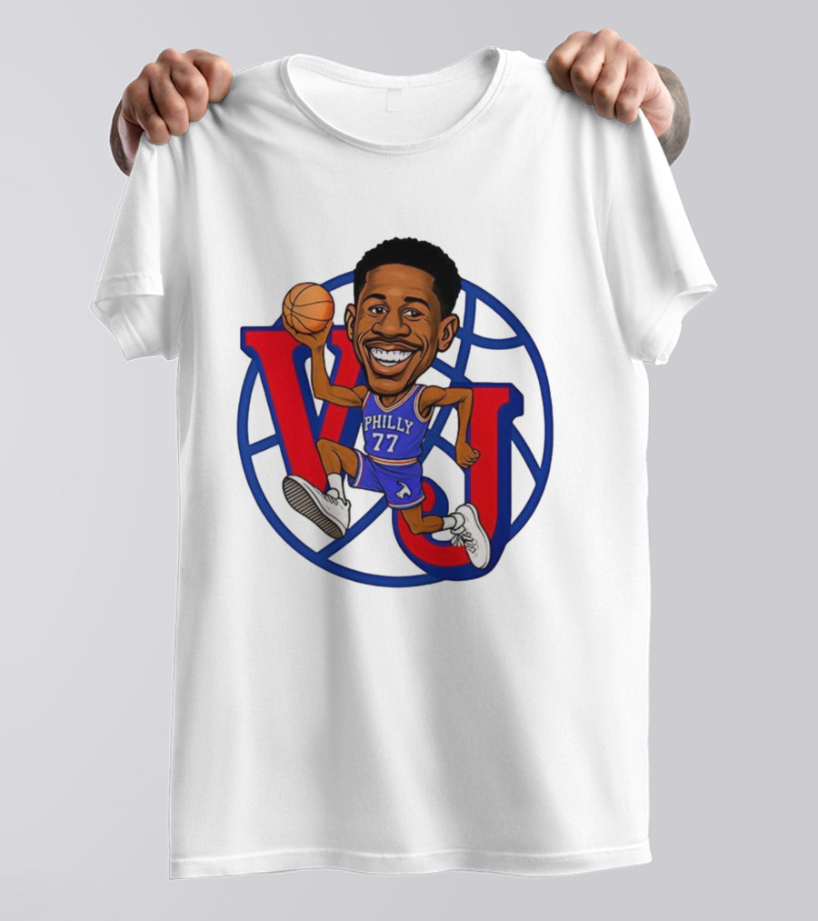 V J Philly 77 Basketball Player With Ball T-Shirt