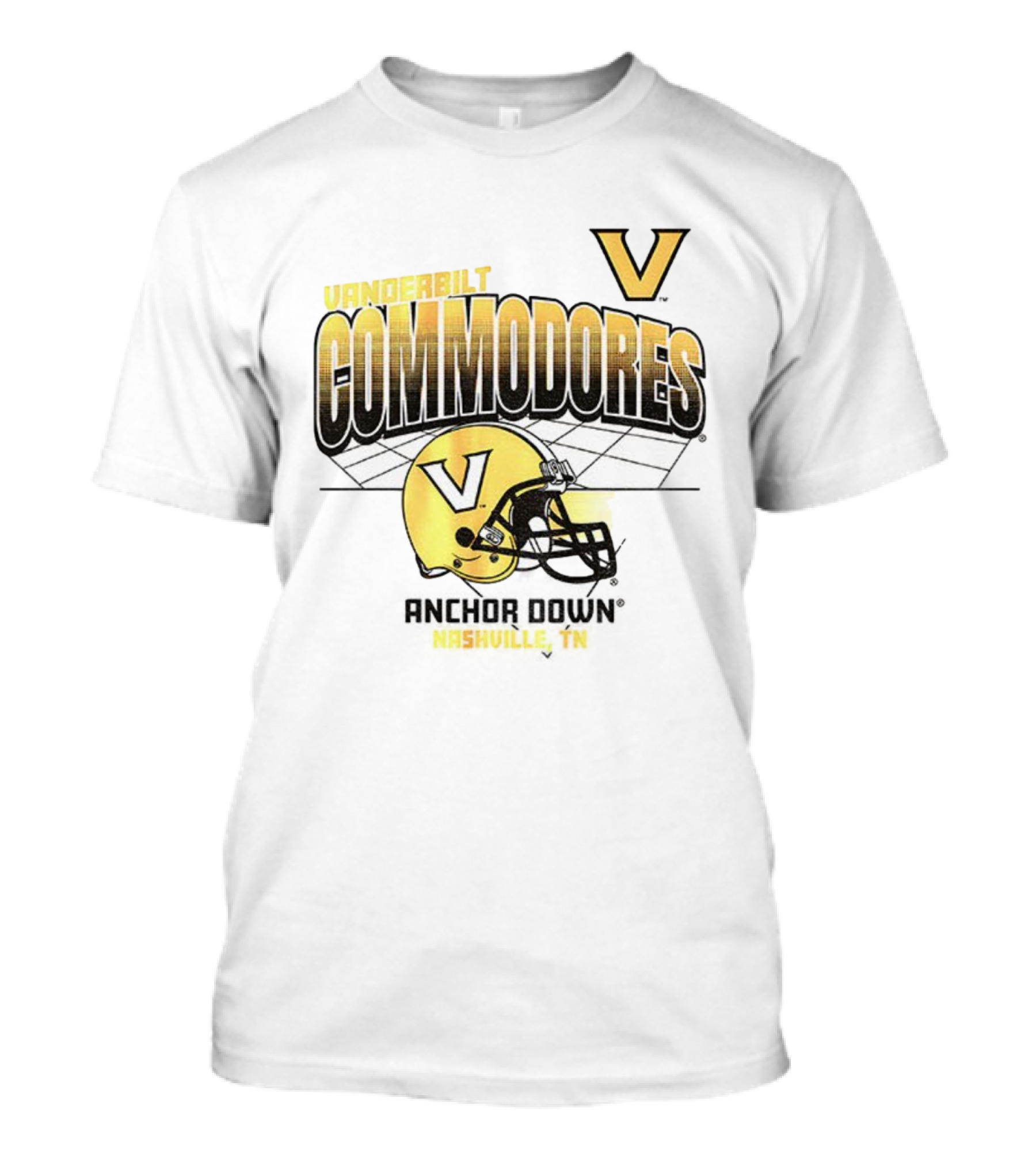Vanderbilt Commodores Football Helmet Anchor Down Nashville TN T-Shirt