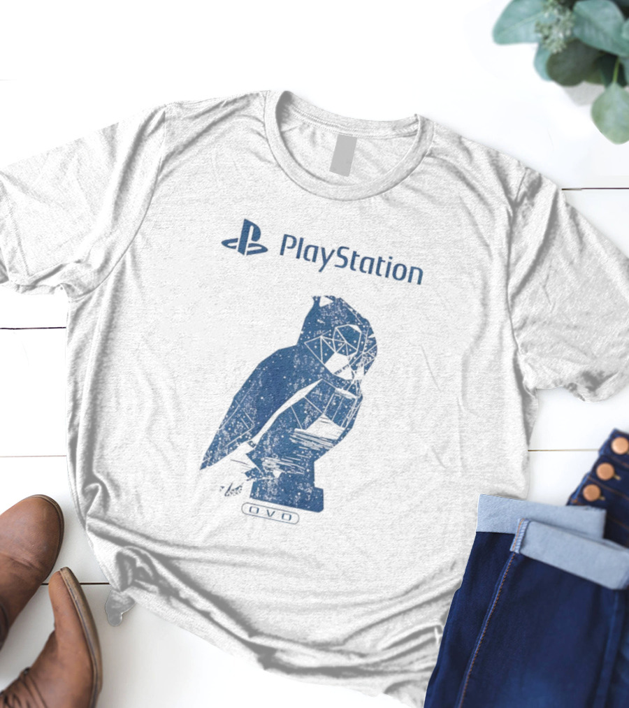 PlayStation OVO Collaboration Owl Logo T-Shirt