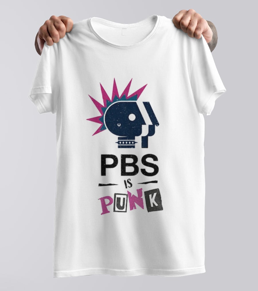 PBS Is Punk Public Broadcasting Defender Funny Parody T-Shirt