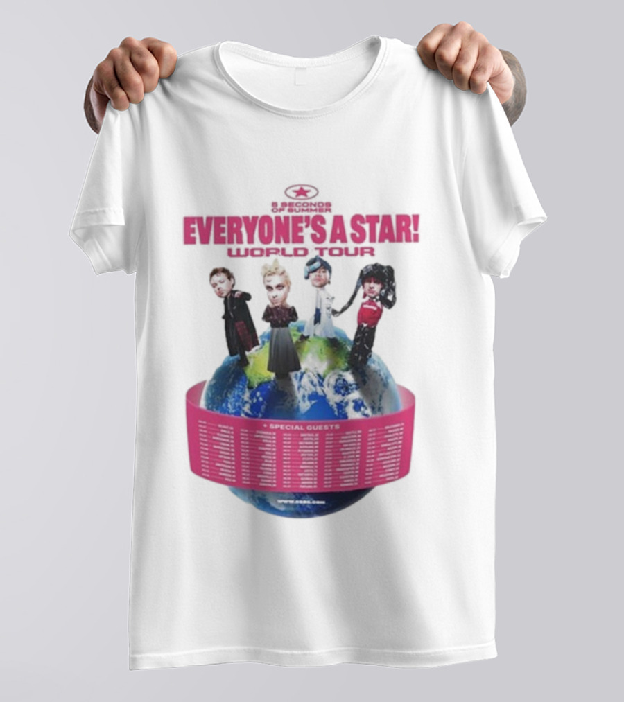 5 Seconds Of Summer Everyone's A Star Tour 2026 With Special Guests T-Shirt
