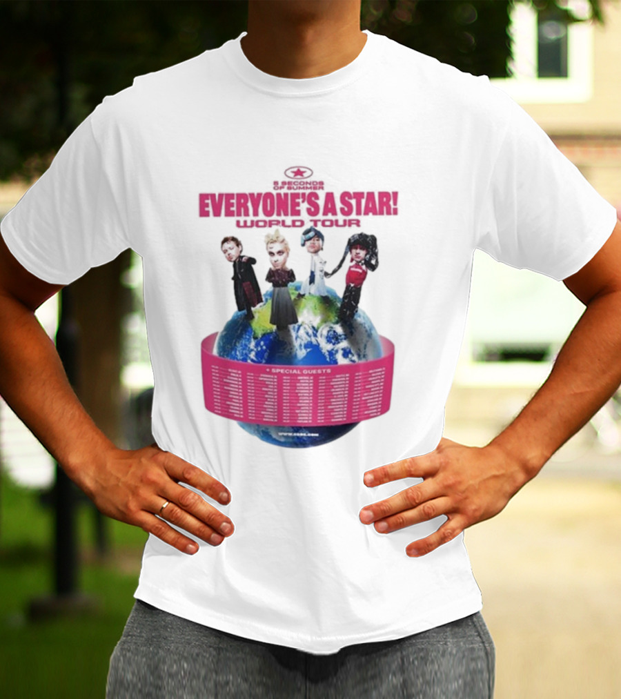 5 Seconds Of Summer Everyone's A Star Tour 2026 With Special Guests T-Shirt