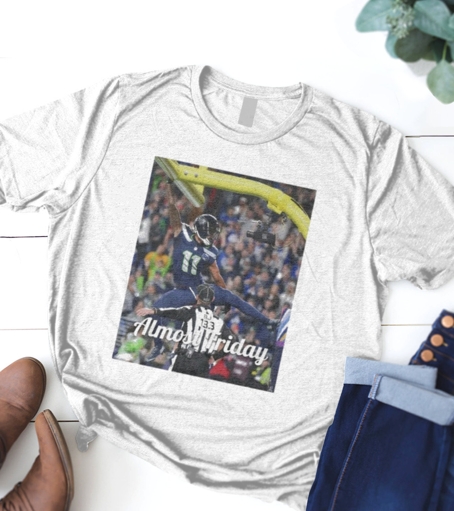 Almost Friday Jaxon Smith-Njigba Touchdown Celebration Seahawks Football T-Shirt