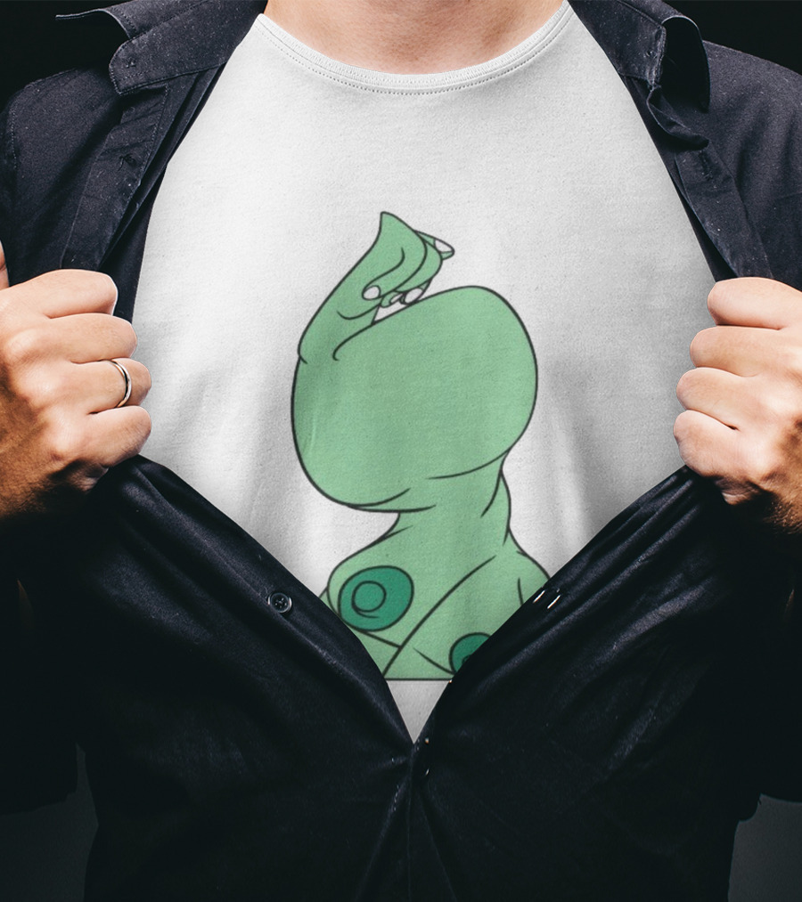 Bicep Flexing Cartoon Figure With Green Color Theme Pasadena T-Shirt