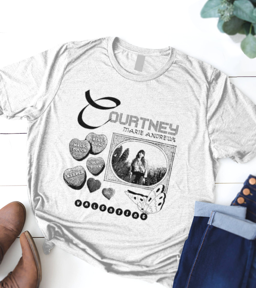 Courtney Marie Andrews Sweetheart Candy Hearts Valentine's Day T-Shirt