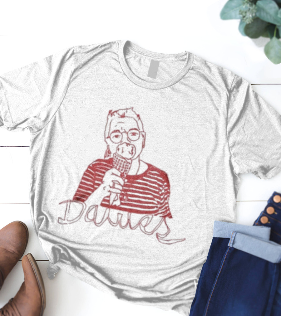 Dawes Lili Eating Ice Cream Drawing T-Shirt