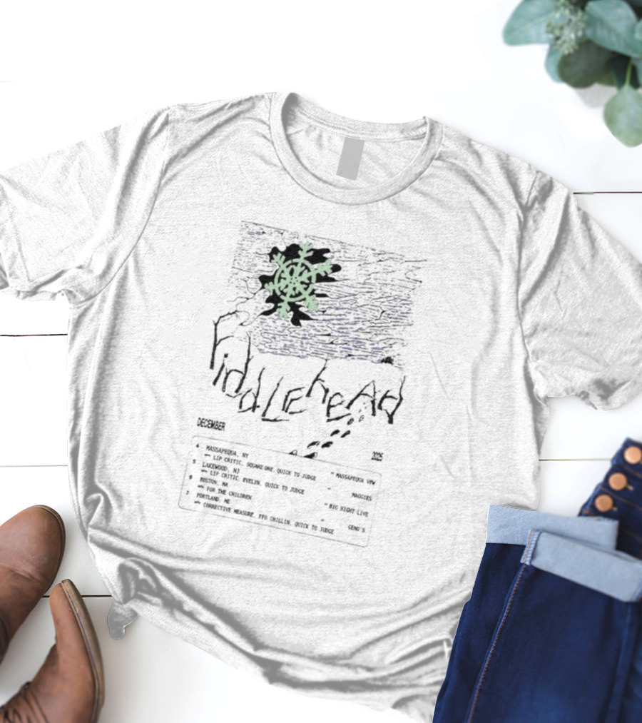 Fiddlehead Tour December 2025 Snowflake Icon Boston Philadelphia Chicago T-Shirt