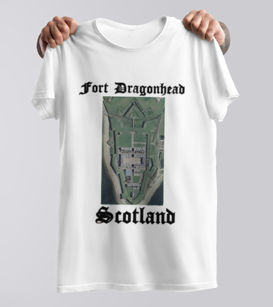 Fort Dragon Head Scotland Arial View T-Shirt