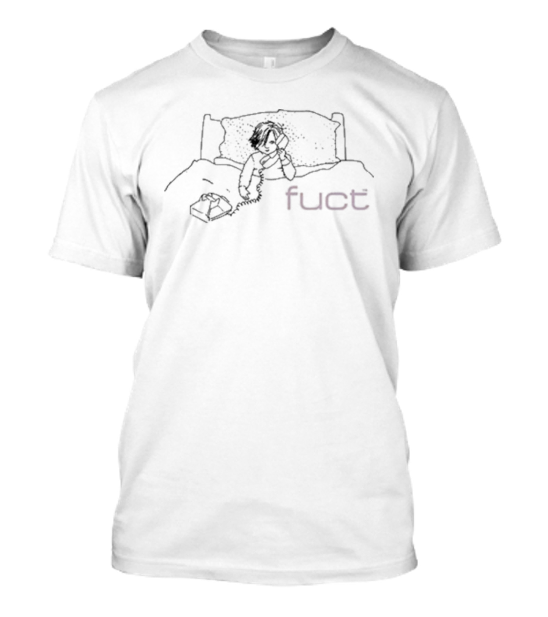 Fuct Homesick Rib Retro Skeleton Design T-Shirt