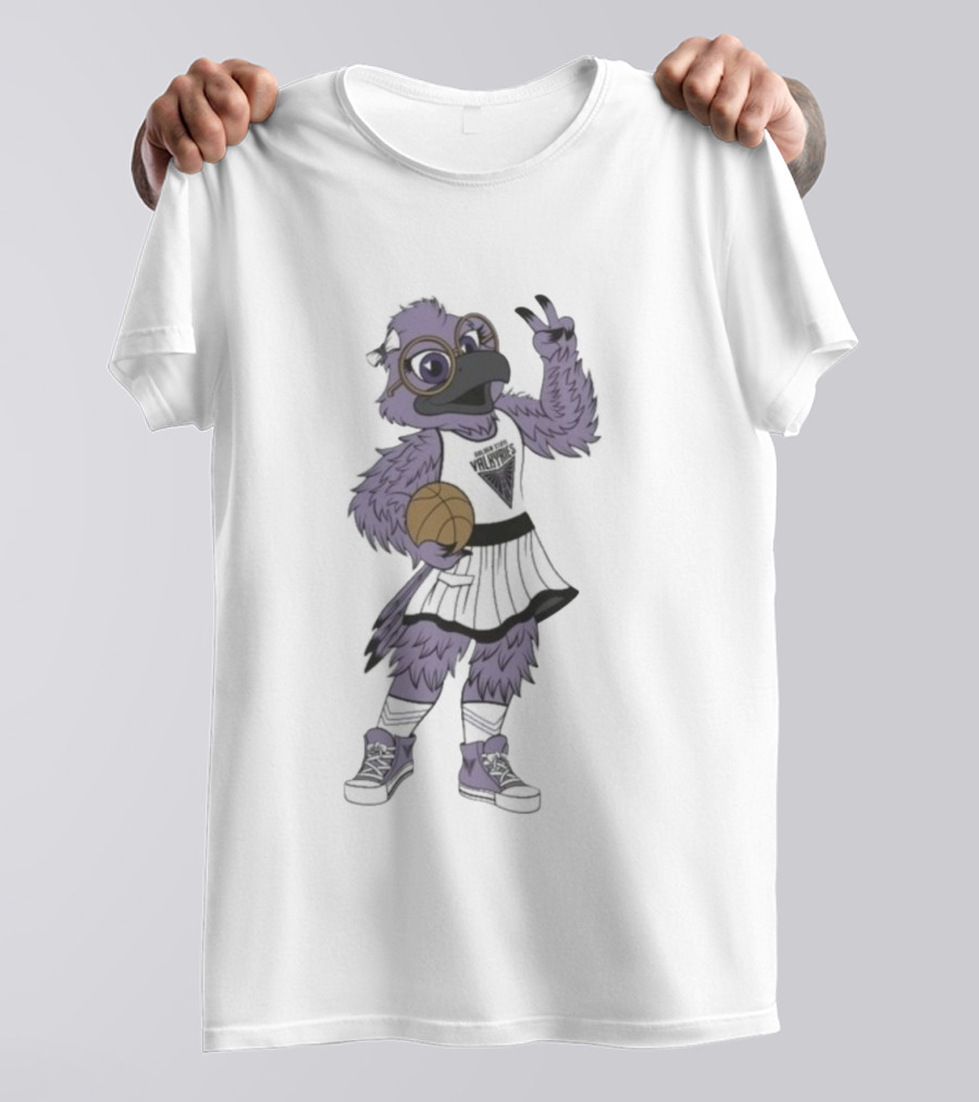 Golden State Valkyries WNBA Violet The Raven Mascot Basketball Fan Apparel T-Shirt