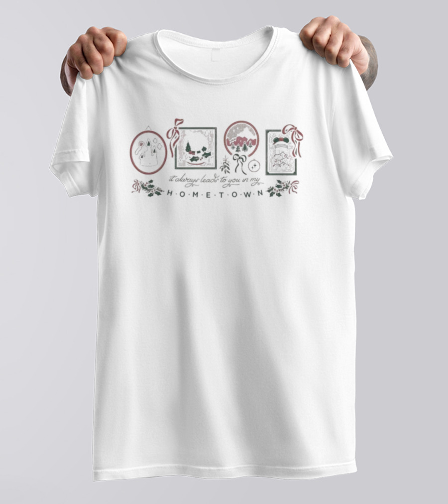 Tis The Dang Season It Always Leads To You In My Hometown Holiday Christmas Decorations Snowman Tree Ornaments T-Shirt