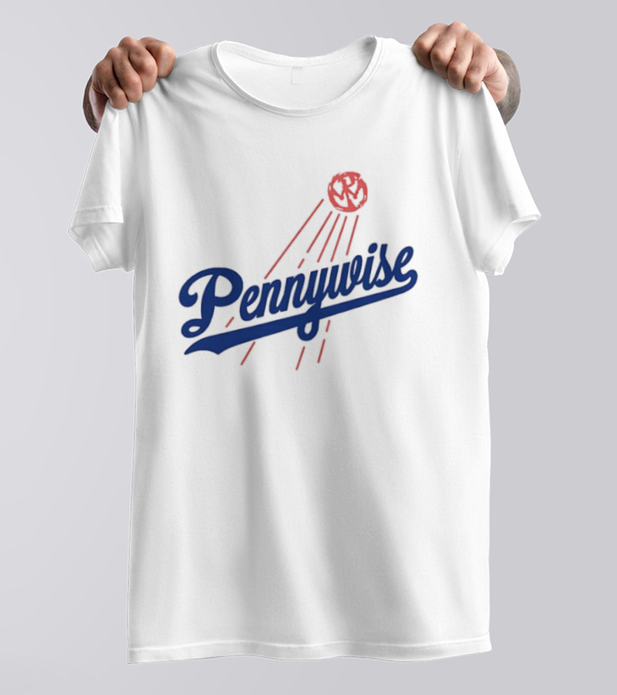Pennywise Los Angeles Dodgers Collaboration Baseball Balloon T-Shirt