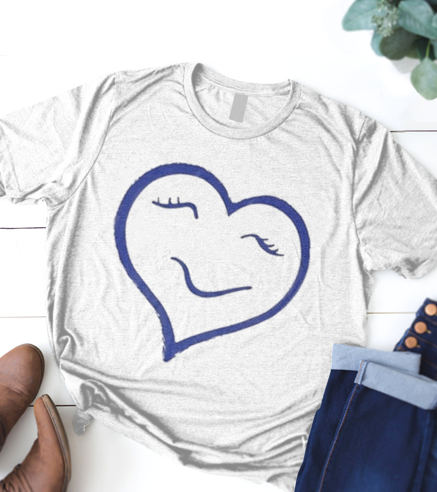 Shania Twain Foundation Heart Logo Blue Outline T-Shirt