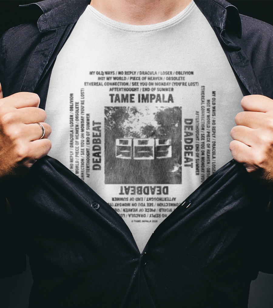 Tame Impala Deadbeat Speaker Music Concert Tour Dates Vintage Style T-Shirt