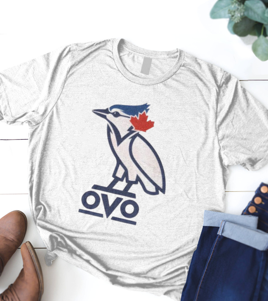 Toronto Blue Jays OVO Owl Maple Leaf Emblem T-Shirt