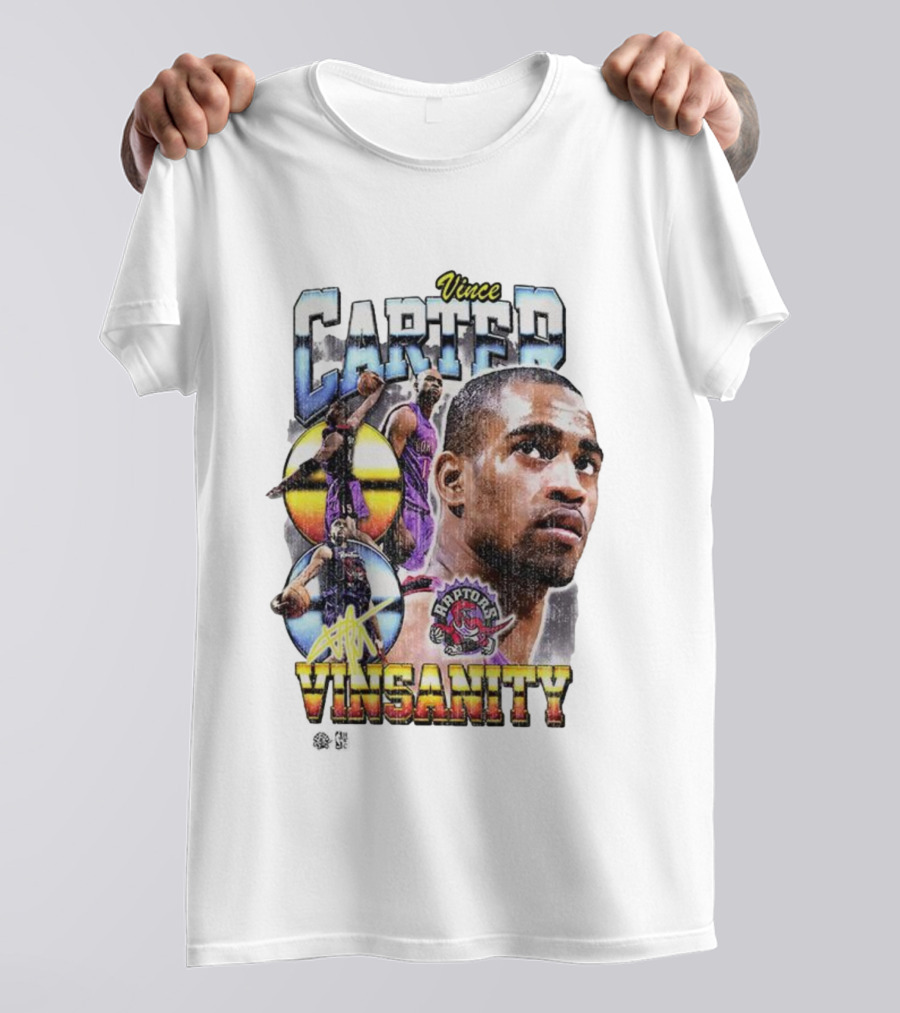 Vince Carter Vinsanity Raptors NBA Vintage Collage T-Shirt