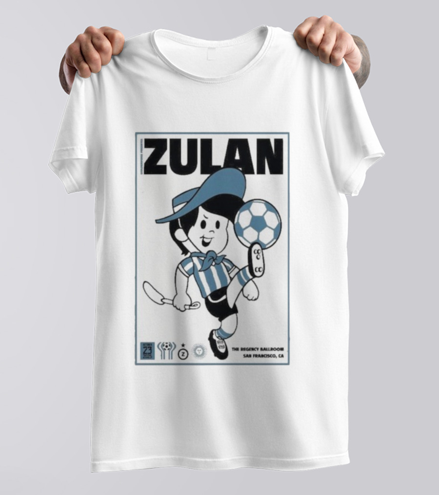 Zulan The Regency Ballroom San Francisco Oct 23 2025 Soccer Theme T-Shirt