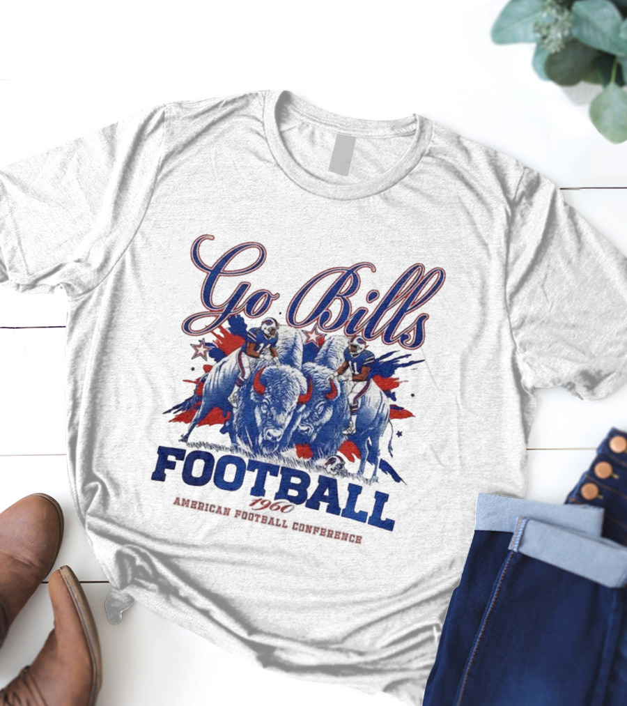 Go Bills Football Buffalo 1960 American Football Conference Vintage Athletes T-Shirt