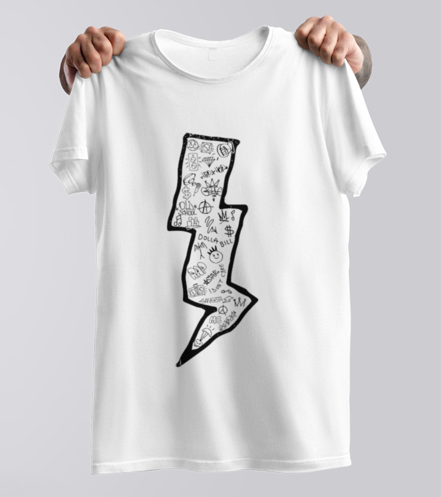 Jay Jody B.I.G Part 2 Peace Dollar Bill Lightning Bolt Symbols T-Shirt