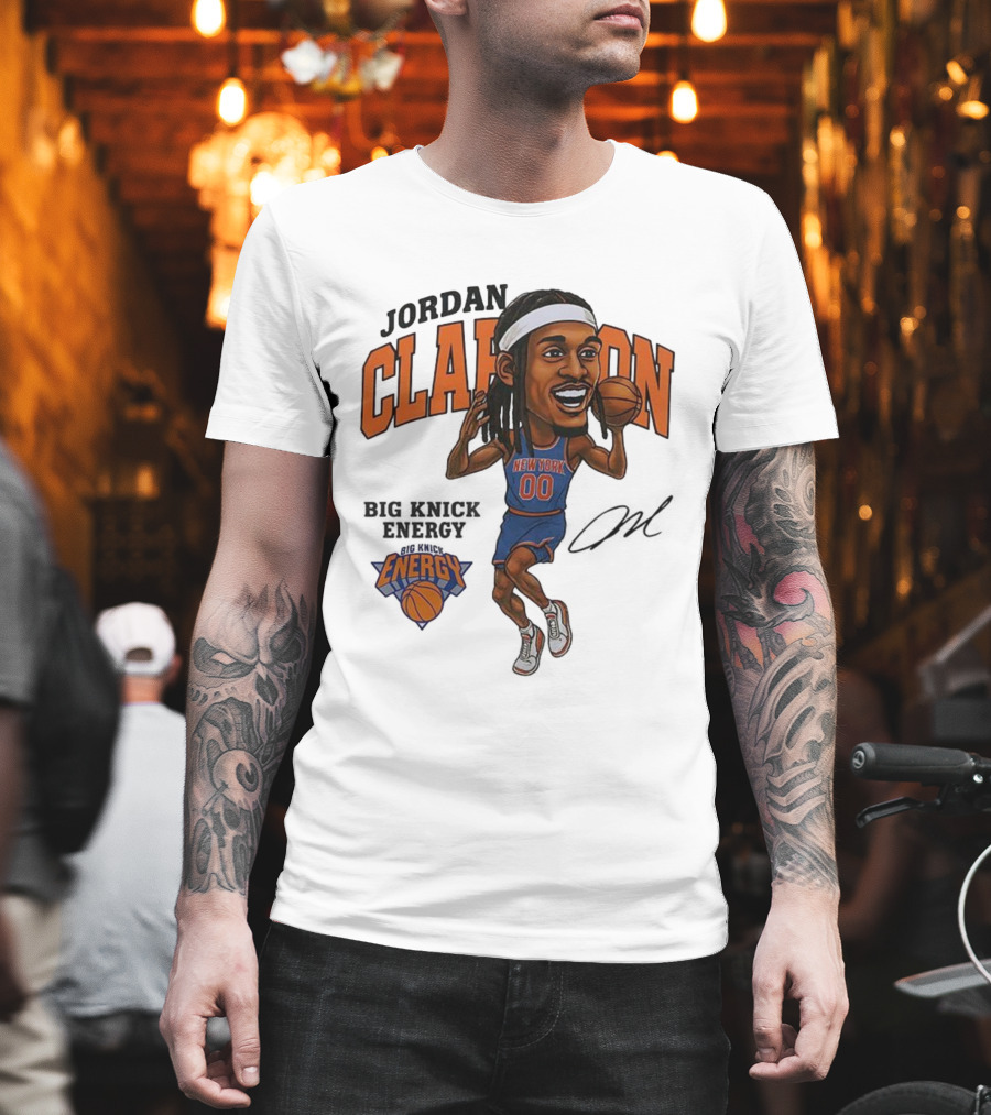 Jordan Clarkson New York 00 Energy Knicks Basketball T-Shirt