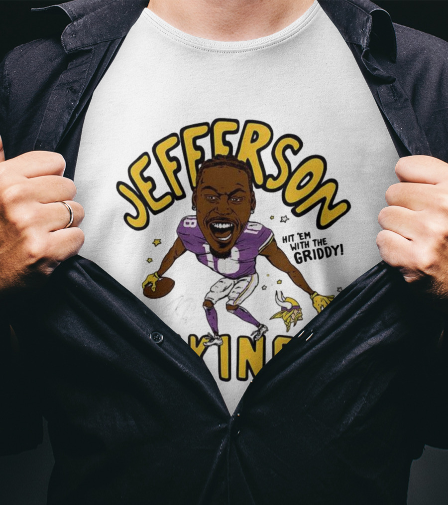 Jefferson Vikings Football Let’s Do The Griddy Player Caricature T-Shirt