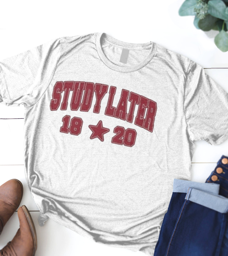 Indiana Hoosiers Study Later Star 18 20 T-Shirt