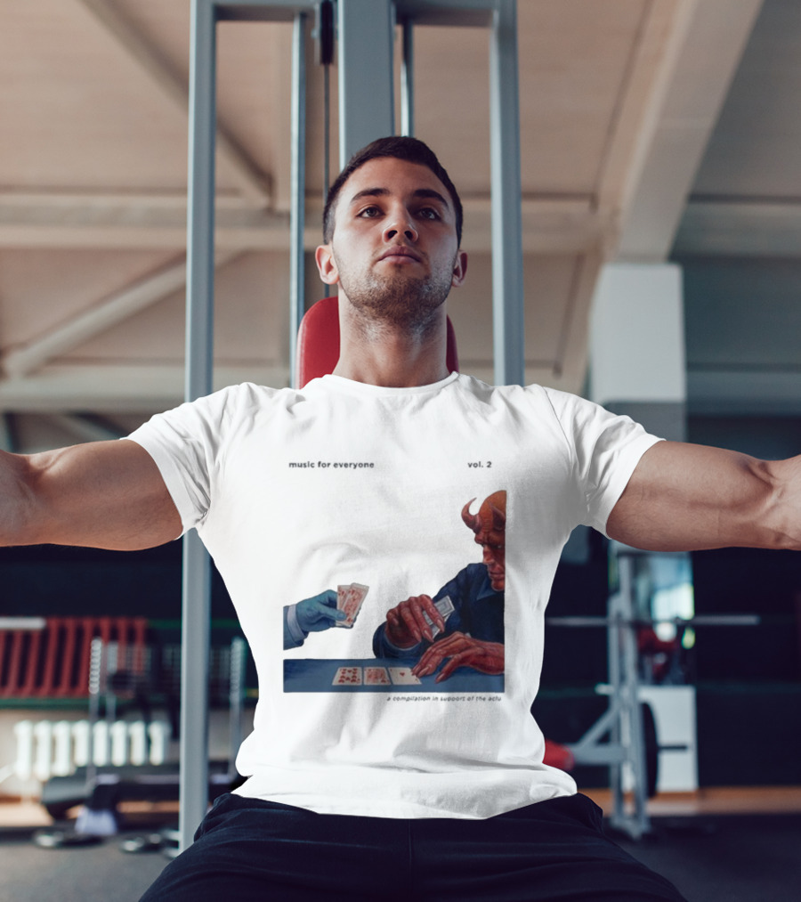 L.S. Dunes Music For Everyone Vol. 2 Satan Card Game Demon Illustration T-Shirt