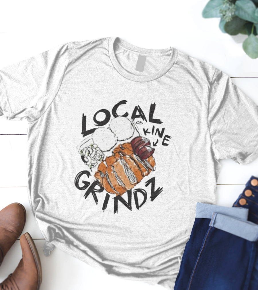 Local Kine Grindz Iconic Hawaiian Plate Lunch T-Shirt