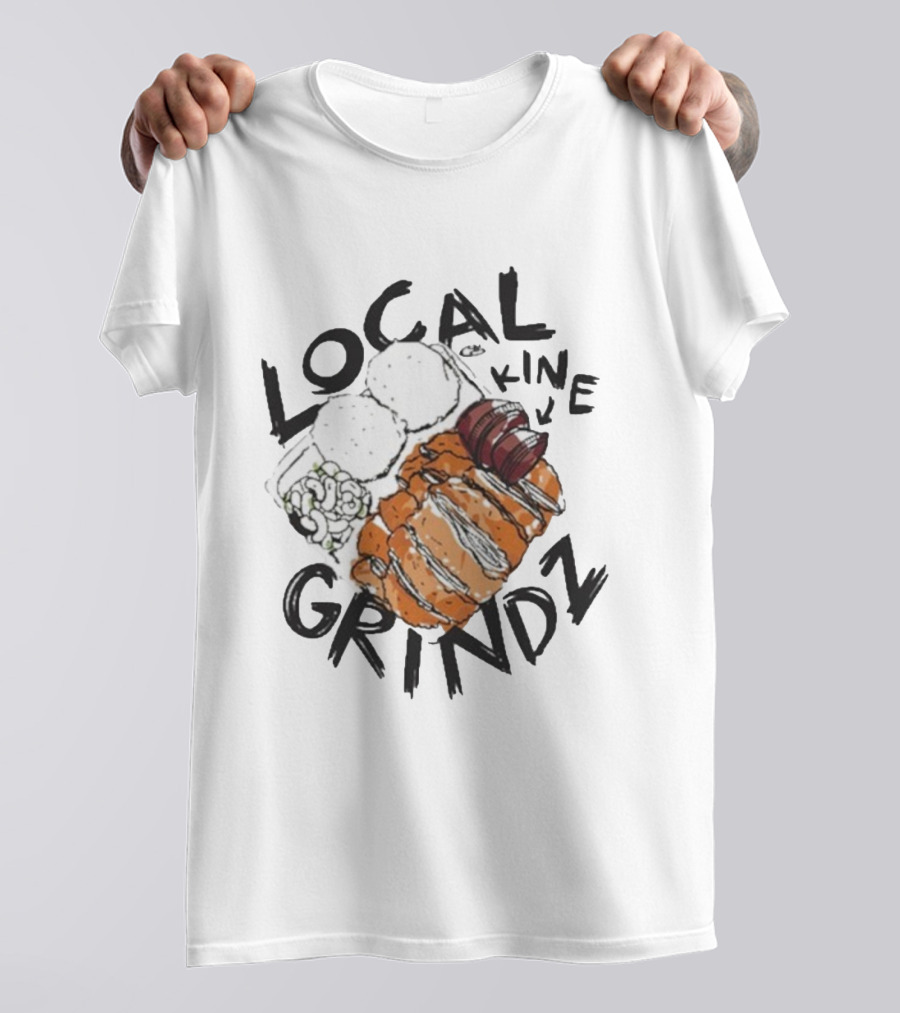 Local Kine Grindz Iconic Hawaiian Plate Lunch T-Shirt