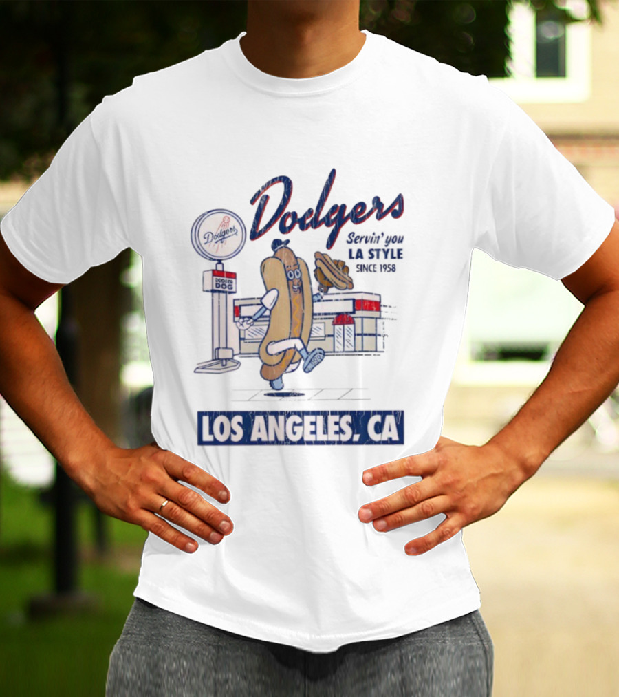 Los Angeles Dodgers Deli Dog Specialty Los Angeles CA Since 1962 T-Shirt