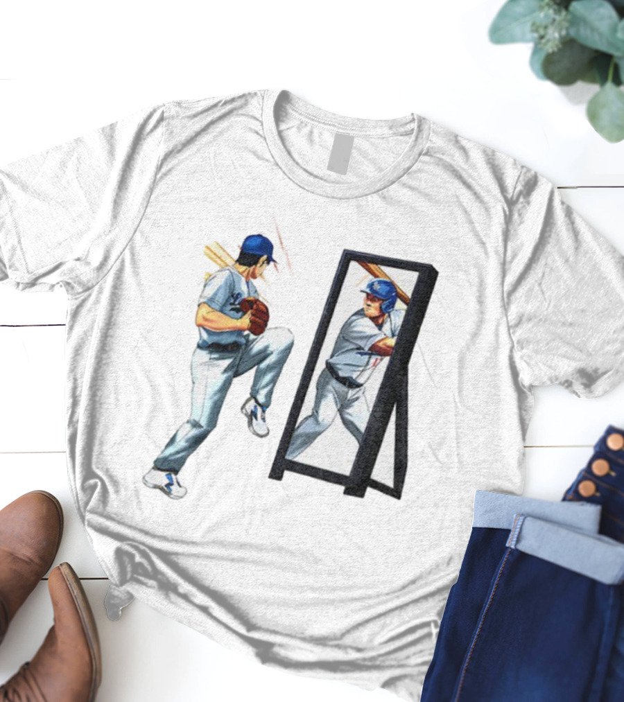 Los Angeles Dodgers Welcome To The Sho Shohei Ohtani Mirror Baseball Pitcher Batter T-Shirt