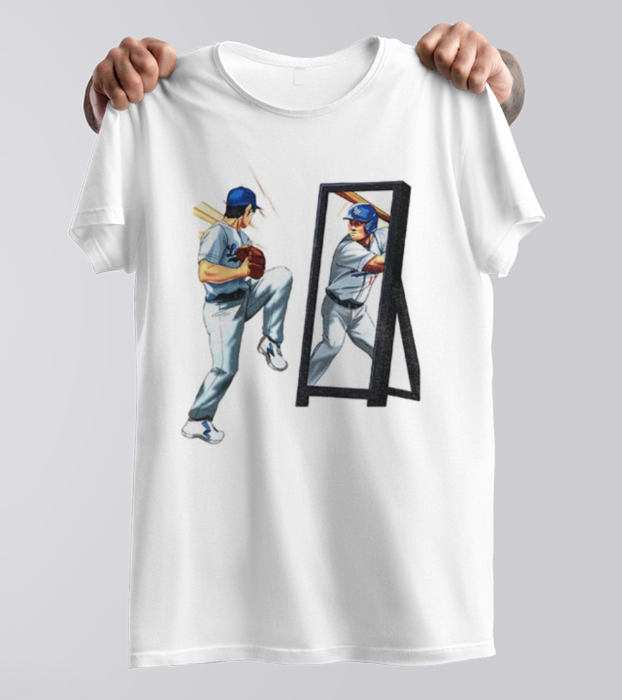 Los Angeles Dodgers Welcome To The Sho Shohei Ohtani Mirror Baseball Pitcher Batter T-Shirt