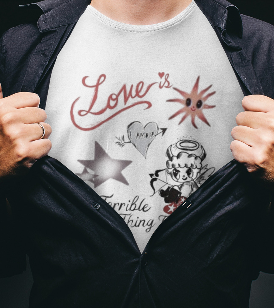 Love Is A Terrible Thing To Hate Heart Arrow And Sun With Stars T-Shirt