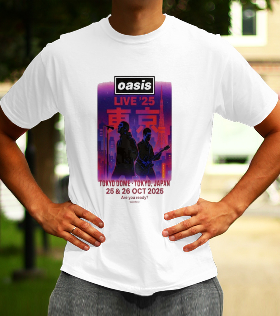 Oasis Live 2025 Tokyo Concert At Tokyo Dome October 25-26 Japan T-Shirt