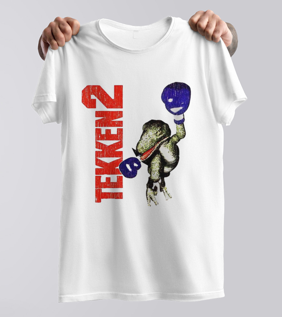 Tekken 2 Dinosaur Alex Purple Boxing Gloves Vintage Retro Gamer Appeal T-Shirt